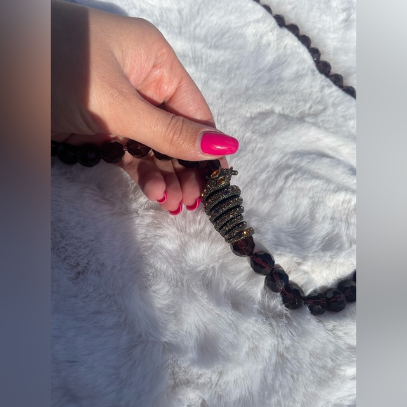 HEIDI DAUS "Captivating Coil" Crystal Beaded Toggle Serpent Necklace NWOT - Picture 2 of 8